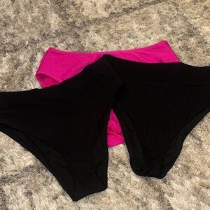 Bundle size L highwaisted swim bottoms